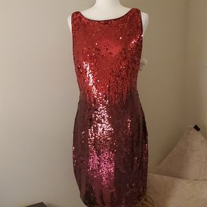 Trina turk sequin red dress